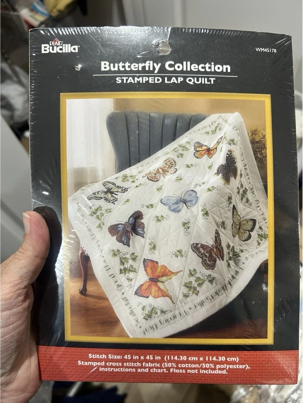 Bucilla BUTTERFLY COLLECTION Stamped Cross Stitch 45